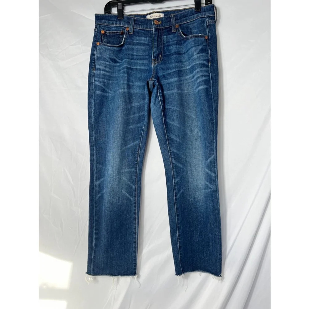 Madewell The Slim Boyjean‎ Jeans - Size 26 Blue- Raw Hem